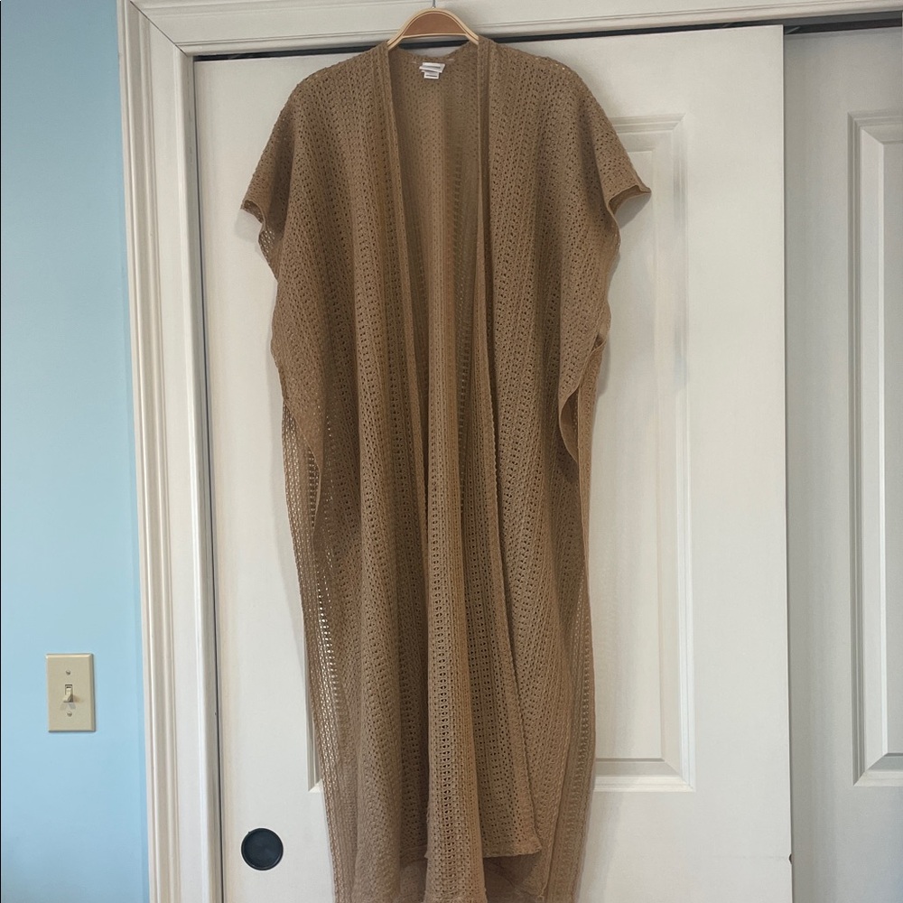 Sonoma Tan Open-Front Sweater